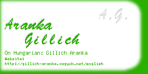 aranka gillich business card